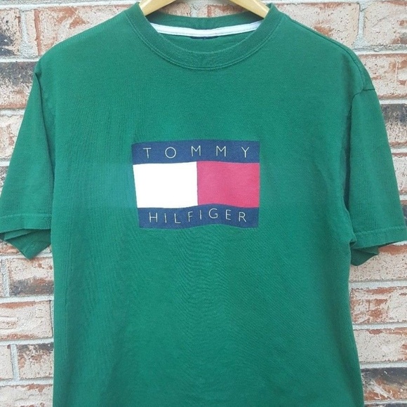 Tommy Hilfiger Other - Vintage 90s Tommy Hilfiger Green T-Shirt Size L